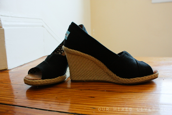 ... show closet, these Toms Black Calypso Canvas Wedge from Nordstrom
